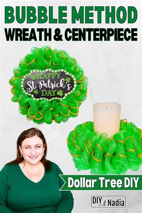 Easy Deco Mesh Centerpiece And Wreath In One Tutorial St Patricks Day