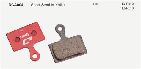 Jagwire Sport Semi Metallic Disc Brake Pads Shimano RIDEREVER DA