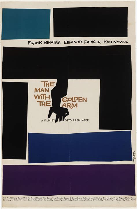 Saul Bass Poster For The Film The Man With The Golden Arm Directed By