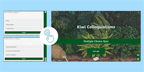 Kiwi Colloquialisms Multiple Choice Quiz Twinkl