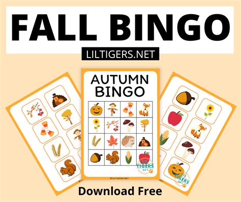 Free Printable Fall Bingo For Kids - Lil Tigers