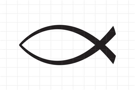 Jesus Fish Svg Ichthys Christian Fish Cut File Vector Cut