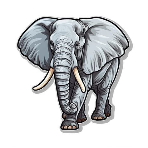 Premium AI Image | A cartoon elephant with tusks on it