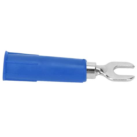 Blue Pcs Set Banana Plug Adapter Insulated Fork Spade Wire