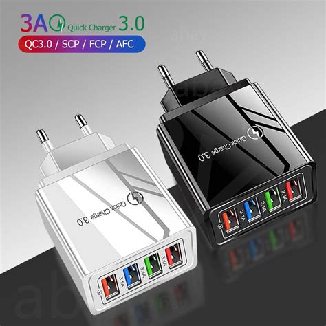 Chargeur Rapide Qc Usb Us Eu Chargeur Universel De T L Phone