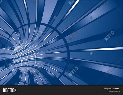 Blue Tunnel. Vector Vector & Photo (Free Trial) | Bigstock