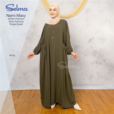 Jual Selma Label Gamis Polos Jumbo Abaya Jumbo Gamis Lebaran