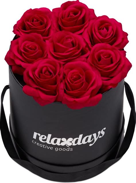 Relaxdays Flowerbox Met Rozen Rozen In Een Box Bloemenbox Long