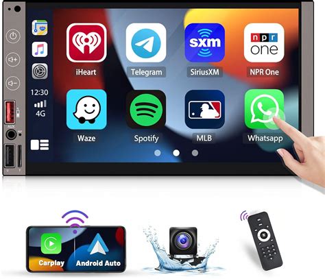 Hikity Radio Coche 2 DIN con Inalámbrico Apple Carplay Android Auto