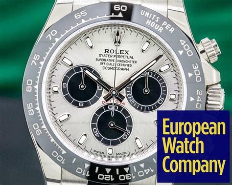 Rolex Ln Daytona K White Gold Ceramic Oysterflex Silver Dial