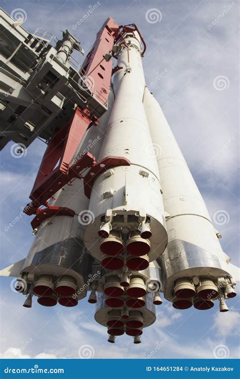 Russia Moscow October Spaceship Vostok Shown At Vdnh Bottom