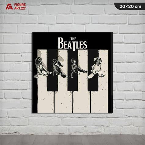 Jual Poster Kayu The Beatles Ukuran 20x20 Cm Tebal 6 Mm Hiasan Dinding