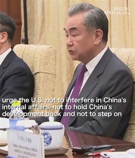 China Fm Wang Tells Us Blinken The Three Dont Over China Us