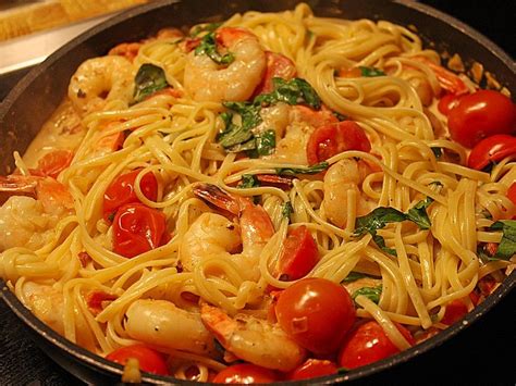 Spaghetti mit Garnelen in Sahnesoße von Loveach Chefkoch