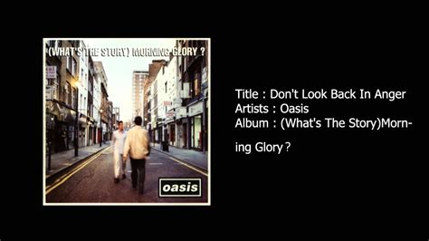 Don T Look Back In Anger Oasis Hd Youtube