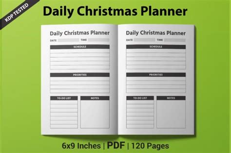 Kdp Daily Christmas Planner Graphic By Kdp Unique Creative Fabrica