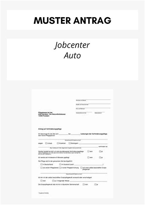 Jobcenter Auto Beantragen Muster