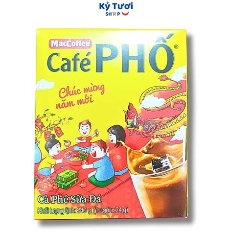 Cà Phê Sữa đá Maccoffee Café Phố Hộp 240g Tạp Hóa Kỷ Tươi Sữa Bột