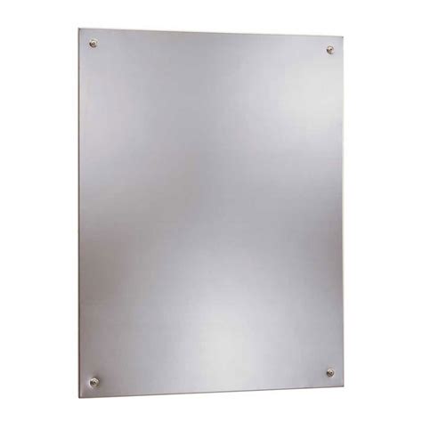 Bobrick B15561824 B 1556 Series Frameless Stainless Steel Mirror 18 X 24