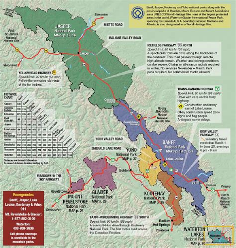 √ Western Canada National Parks Map