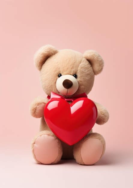 Premium Ai Image A Teddy Bear Holding A Heart