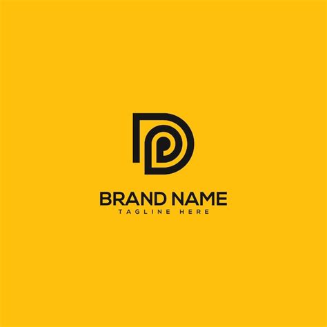 Vector De Plantilla De Diseño Del Logotipo De La Letra Inicial Dp Pd