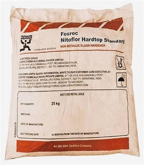 Fosroc Nitoflor Hardtop Standard Floor Hardener Packaging Size Kg