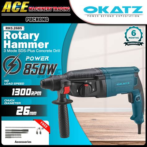 Okatz 3 Mode Combination Rotary Hammer Drill 850W RH3 2685