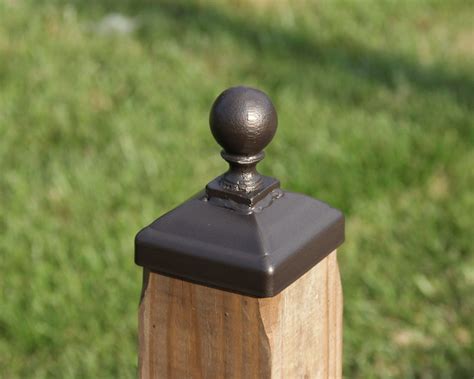 "Decorative Cannonball Post Cap for 4x4 dimensional wood post (3-1/2\" actual) Cannonball topper ...