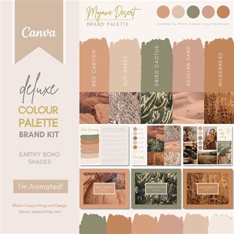 Deluxe Brand Palette Editable Canva Colour Palette With Hex Codes Small