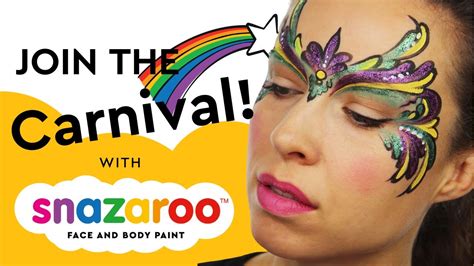 Advanced Carnival Mask Face Paint Tutorial Snazaroo YouTube