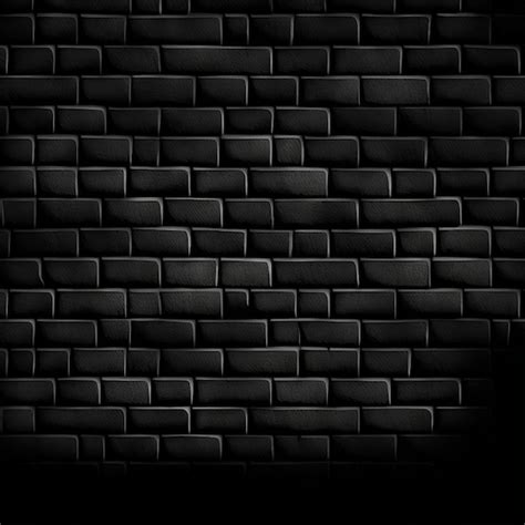 Pared De Ladrillo Negro Con Fondo Negro Foto Premium