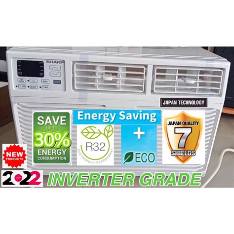 Sharp Window Type Aircon 1 0hp Inverter RefrigerantR32 Remote Shopee