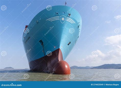 Maersk Owned Big Container Vessel Editorial Photo CartoonDealer