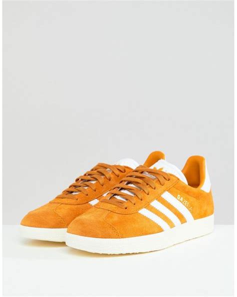 Adidas Originals Gum Sole Gazelle Indoor Trainers In Mustard Yellow