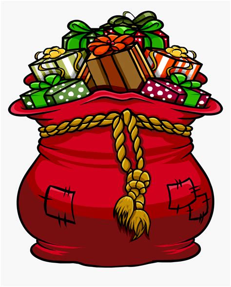 Santa T Bag Clipart Free Santas Sack Of Toys Hd Png Download