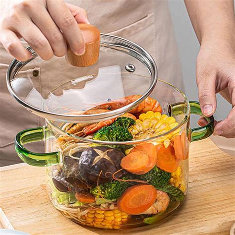 High Borosilicate Glass Simmer Pot Dust Proof Ergonomic With Handle