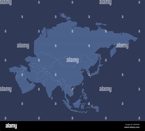 Mapa De Asia De Color Azul Claro Fotografías E Imágenes De Alta