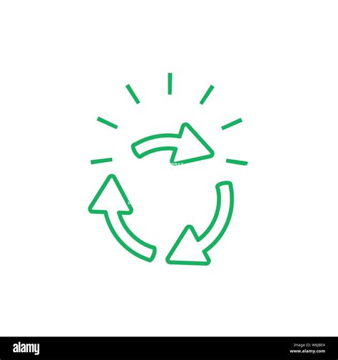 Recycling Arrows Symbol Isolated Icon Vector Illustration Design Stock