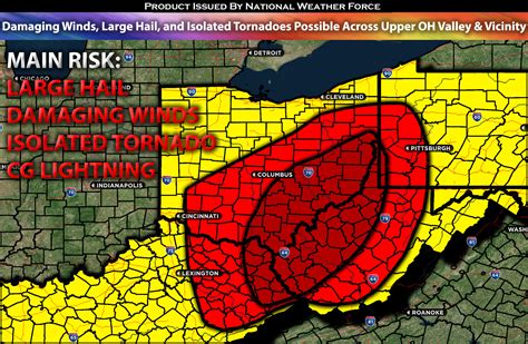 Damaging Winds Large Hail And Isolated Tornadoes Possible Across