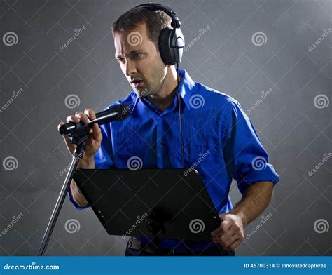 Singer With A Microphone Stock Photo Image Of Recording