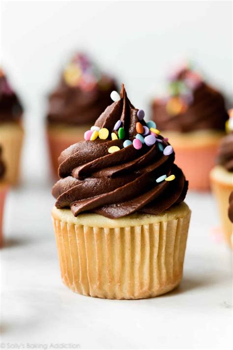 Yellow Birthday Cupcakes Moist And Buttery Sallys Baking Addiction