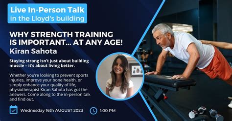 Lunchtime Talk Why Strength Training Is Important At Any Age