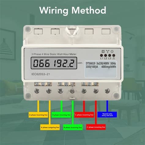 Compteur D Énergie Triphasé À 4 Fils Compteur D Énergie Électrique