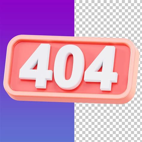 Premium PSD Error 3d Illustration