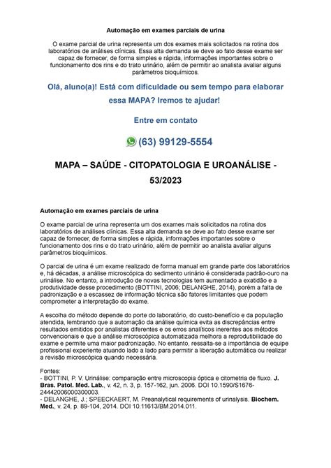 O Exame Parcial De Urina Representa Um Dos Exames Mais Solicitados Na