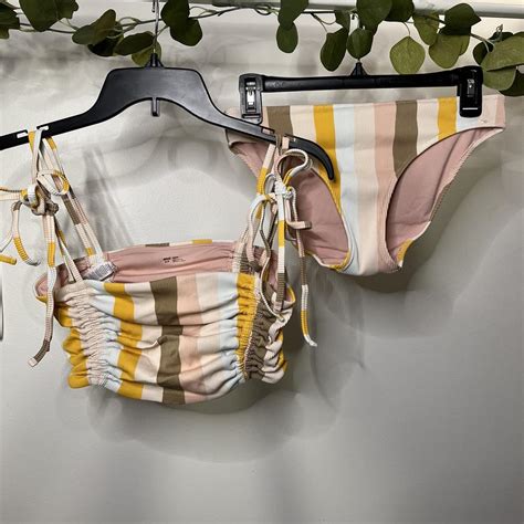 Aerie New Without Tags Striped Bikini With Matching Depop