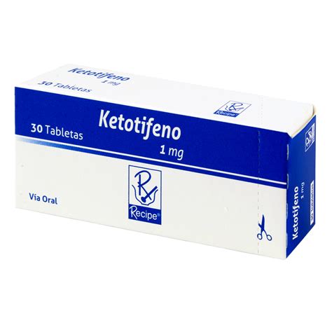 Ketotifeno 1 Mg 30 Tabletas Rc Farmaprime