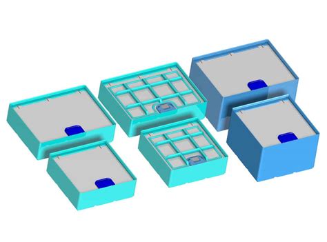 Gridfinity 3x3 3x4 3x5 6u And 12u Lidded Bin For Stuff With Latch