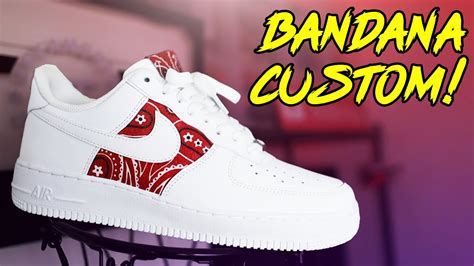 Red Bandana Swoosh Custom Air Force Unitecustom